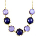 ‘Joshlyn’ Amethyst Lavender Colorblock Bubble Dots Necklace